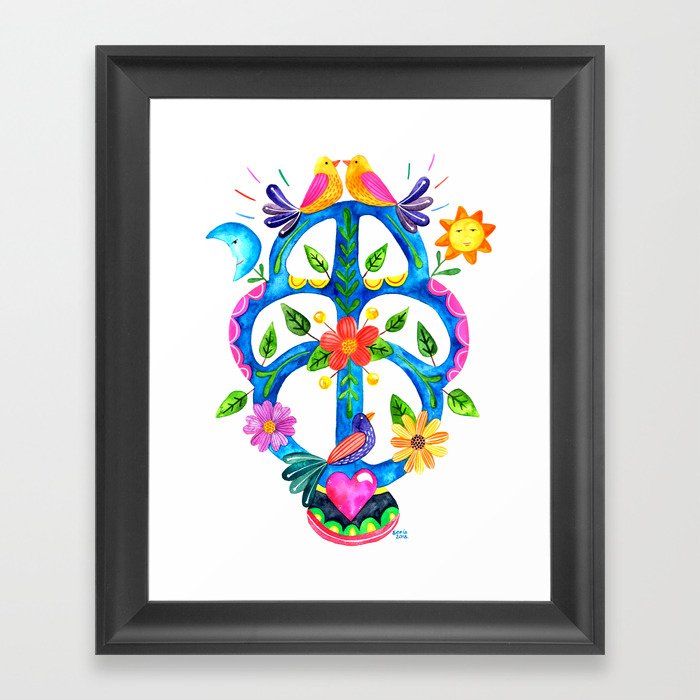 Mexican tree of life Framed Art Print