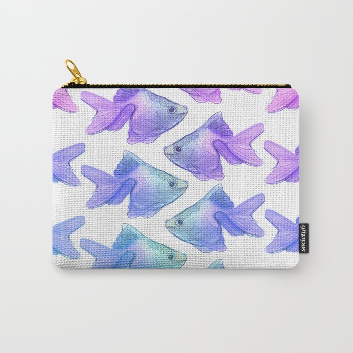 Fish Watercolor Carry-All Pouch