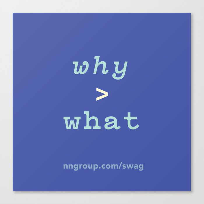 Why > What Canvas Print