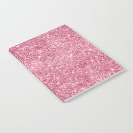 Luxury Pink Sparkly Sequin Pattern Notebook