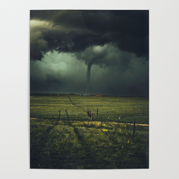 Tornado Coming (Color) Poster