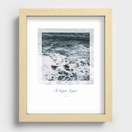 Ocean. To begin, begin. Wordsworth Recessed Framed Print