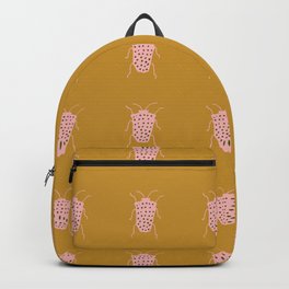 arthropod mustard Backpack | Bug, Yellow, Graphite, Cute, Curated, Pattern, Bruxamagica, Pink, Arthropod, Ink Pen 