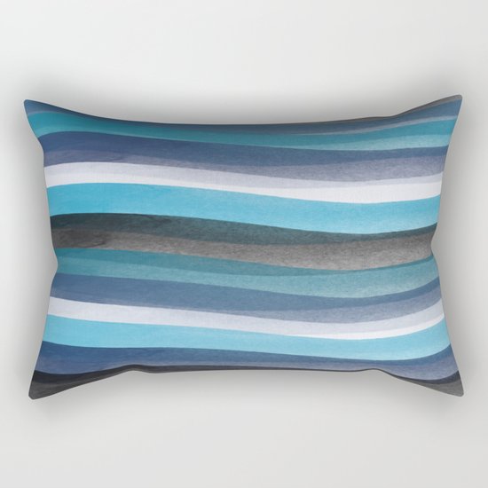 Blue lines Rectangular Pillow