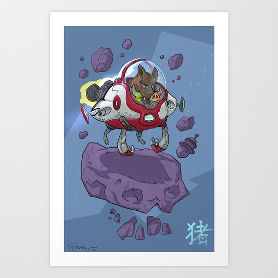 Astro Zodiac Force 12: Boar Art Print