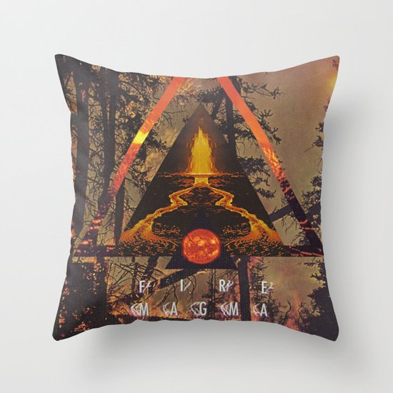 MYSTIC//FIRE Throw Pillow