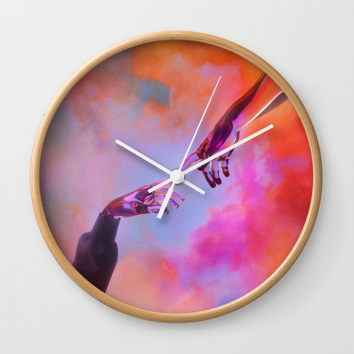 La Création d'Adam - Dorian Legret x AEFORIA Wall Clock