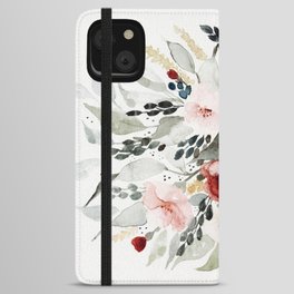 Loose Watercolor Bouquet iPhone Wallet Case