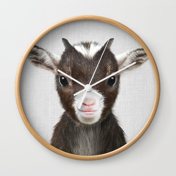 Baby Goat - Colorful Wall Clock