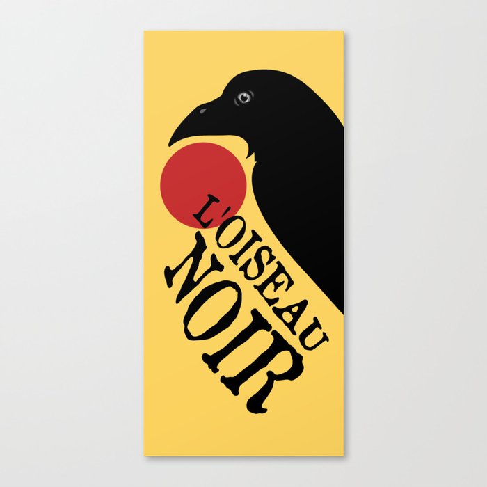 Loiseau Noir Canvas Print By Psyclopsdesigns