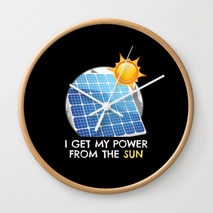 Power From The Sun Solar Photovoltaic Wall Clock