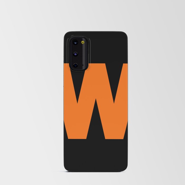 letter W (Orange & Black) Android Card Case