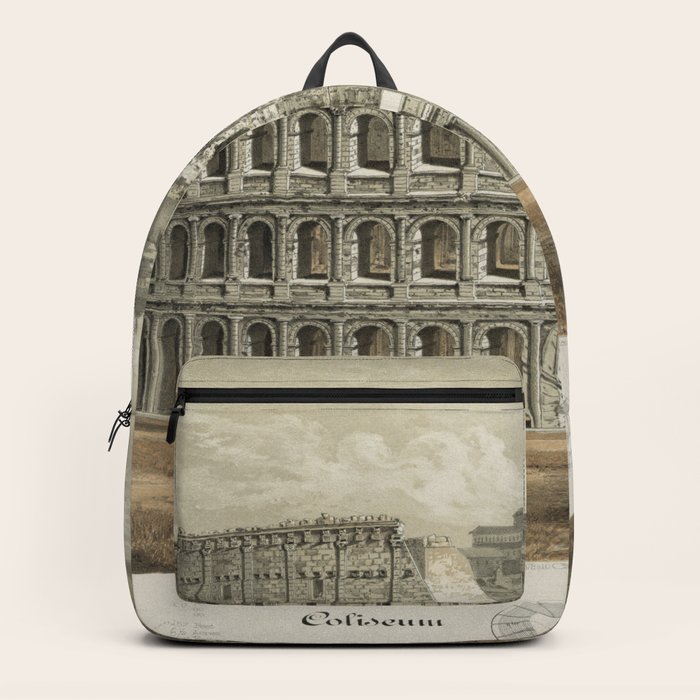 Vintage Illustration of The Roman Colosseum (1872) Backpack by