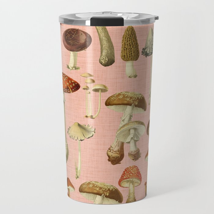 Mushrooms pink Travel Mug