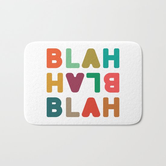 Blah Blah Blah Bath Mat