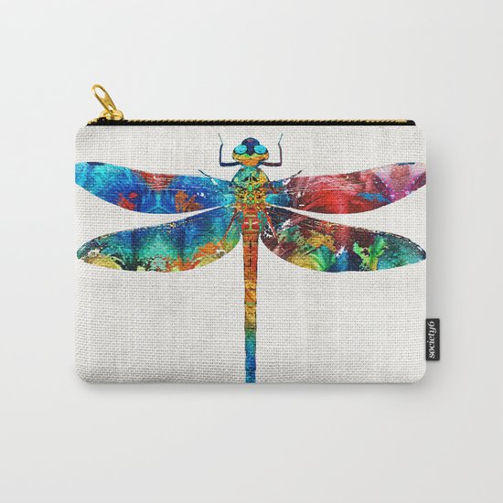 Colorful Dragonfly Art By Sharon Cummings Carry-All Pouch