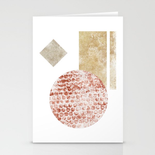 Abstract Minimalist Geometric Composition Stationery Cards