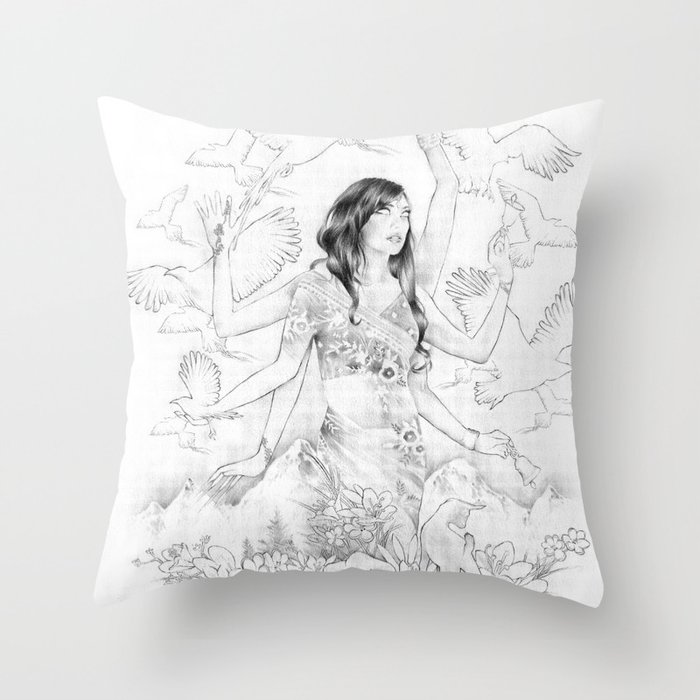 Nanda Devi Throw Pillow