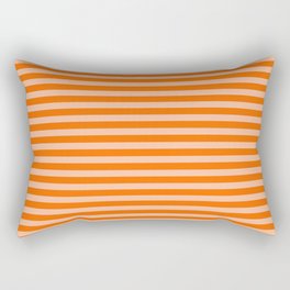 Striped 2 Orange Rectangular Pillow