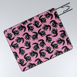 Black Cats Retro Repeating Pattern  Picnic Blanket