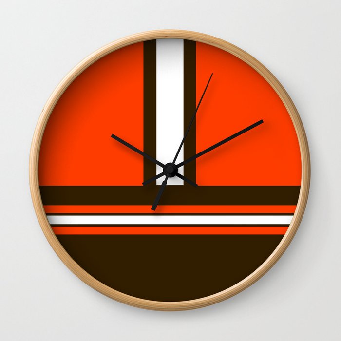 Orange and Brown Wall Clock