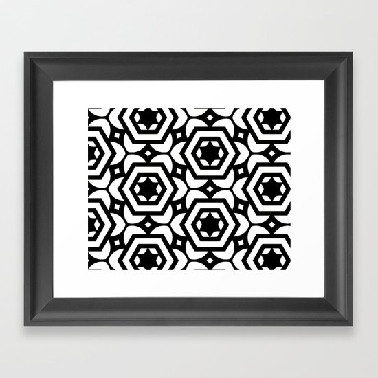 Vogelaar Black & White Pattern Framed Art Print