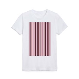 Burgundy Stripes I  Kids T Shirt