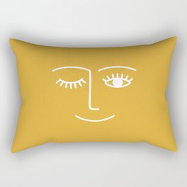 Wink (Mustard Yellow) Rectangular Pillow