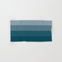Minimal Retro Sunset / Sunrise - Ocean Blue Hand & Bath Towel
