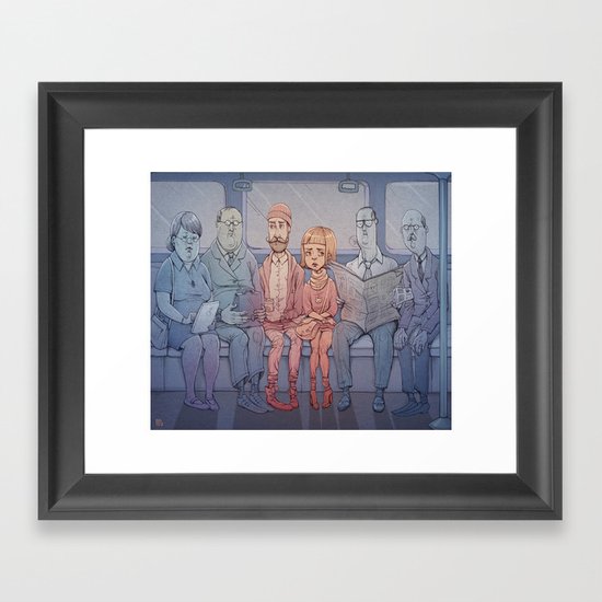 The zombies of everyday commuting Framed Art Print