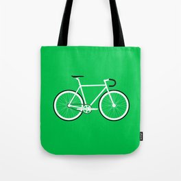 Green Fixed Gear Road Bike Tote Bag