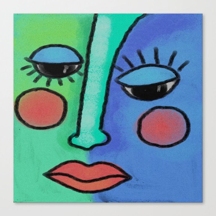 Abstract Digital Face Painting Canvas Print By Jackieludtke Society6