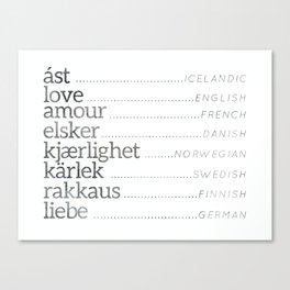 Love Languages Canvas Print