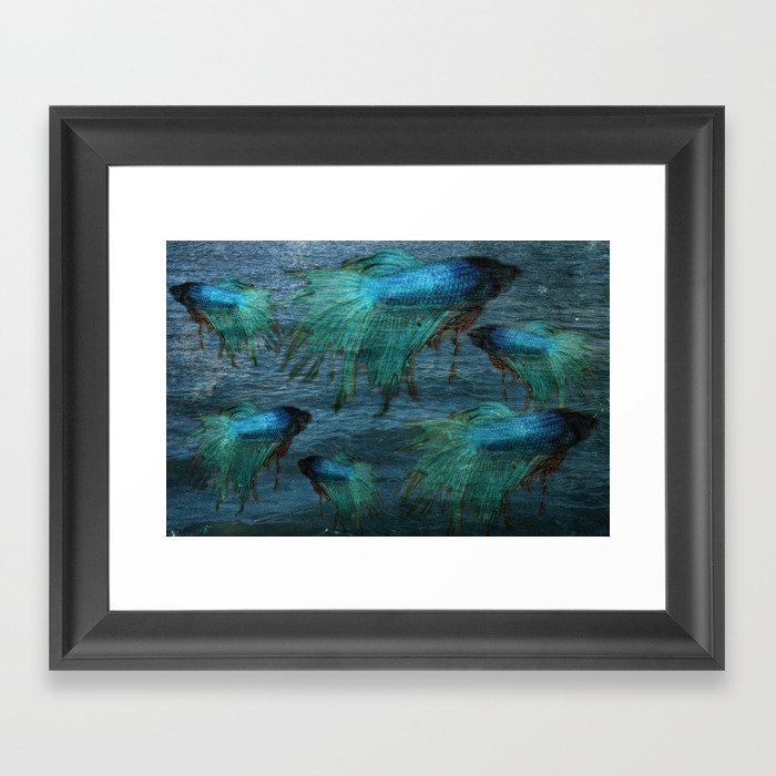 Blue Beta Test Framed Art Print