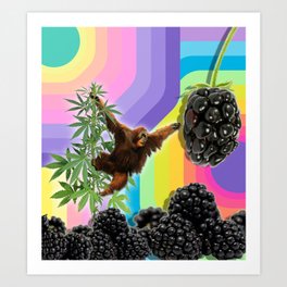 Blackberry Kush Art Print