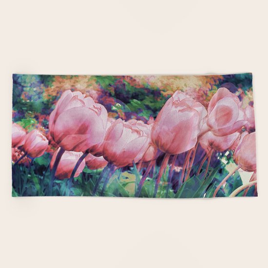 Tulips Beach Towel