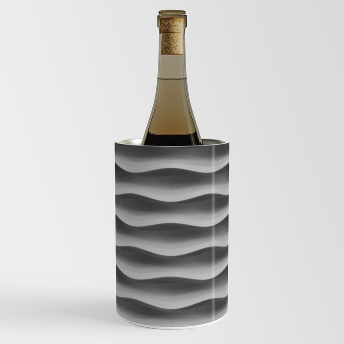 Wave Rows Grey Wine Chiller