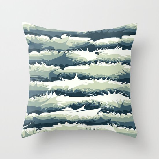 Explosions in the water Throw Pillow