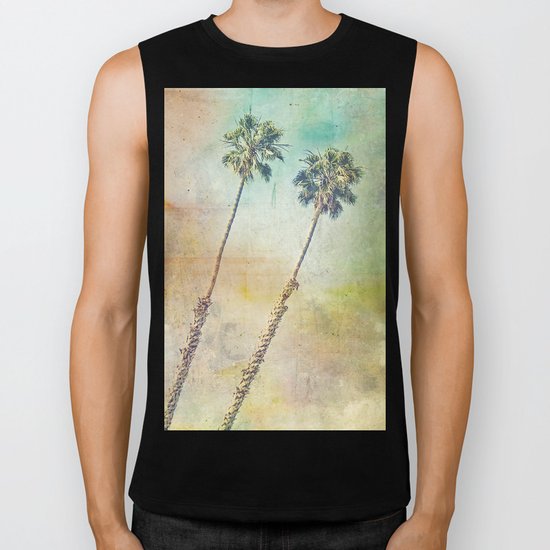 Pastel Palms Biker Tank