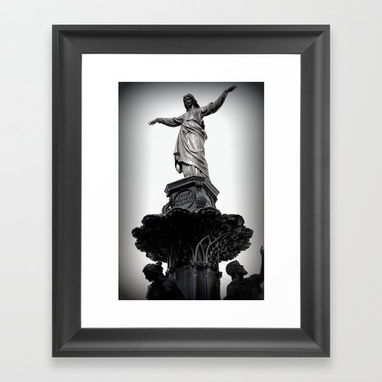 The Lady Of Fountain Square Framed Art Print