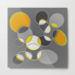 3D circles abstract digital work gray color Metal Print | Ink, Grey, Black And White, Design, 3D, Watercolor, Abstract, Pop Art, Aerosol, Pattern 