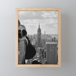 New York State of Mind view, Empire State building | The beautiful NYC from above on top of the Rock  Framed Mini Art Print