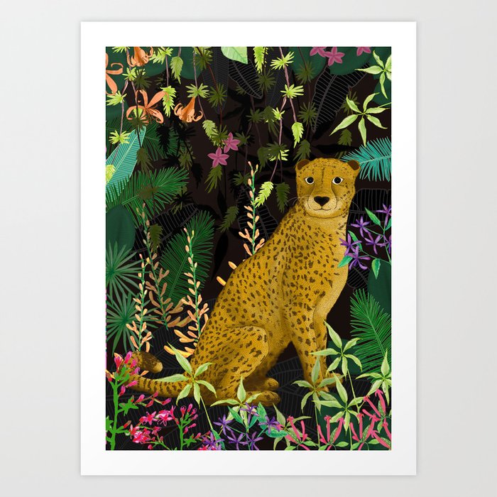 Jungle Leopard Art Print by Lydia Meiying | Society6