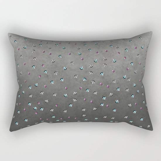 Colorful shimmering faux sequin glamour pattern Rectangular Pillow