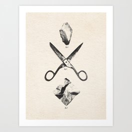 PLAY / Rock Scissors Paper - vintage Art Print