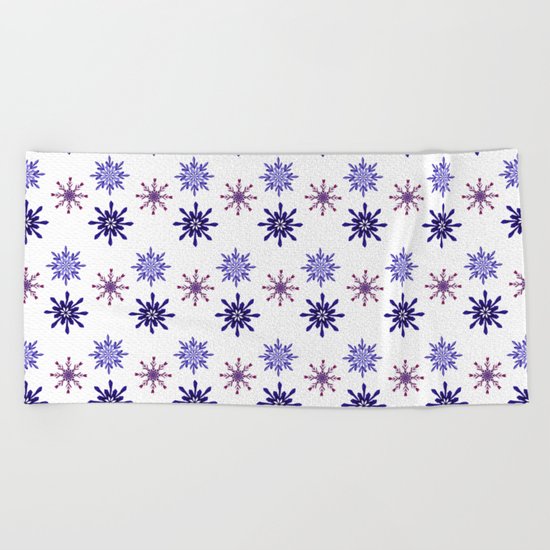 Snowing Beach Towel