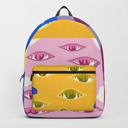 The crying eyes patchwork 4 Backpack
