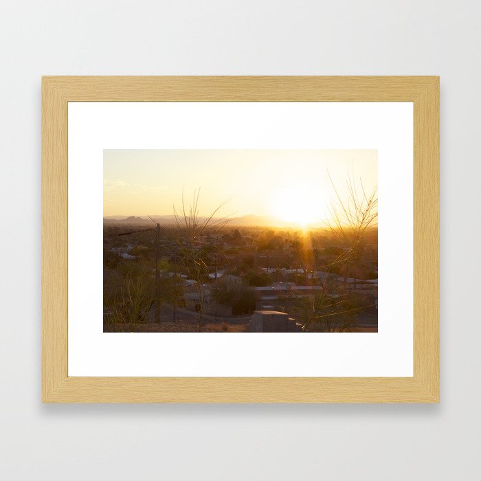Suburban Desert Sunrise Framed Art Print