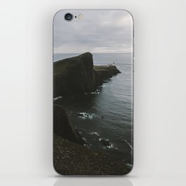 Neist Point Lighthouse at the Atlantic Ocean - Landscape Photography iPhone Skin