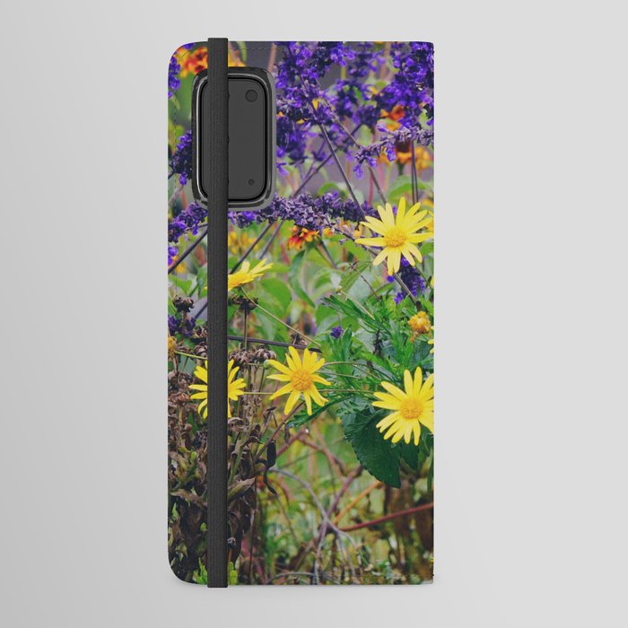 Wildflower garden border Android Wallet Case